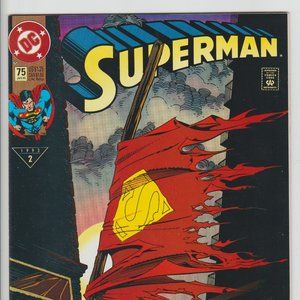 Superman #75 Volume 2 1st Printing Death of 1993  Dan Jurgens  Glenn Whitmore